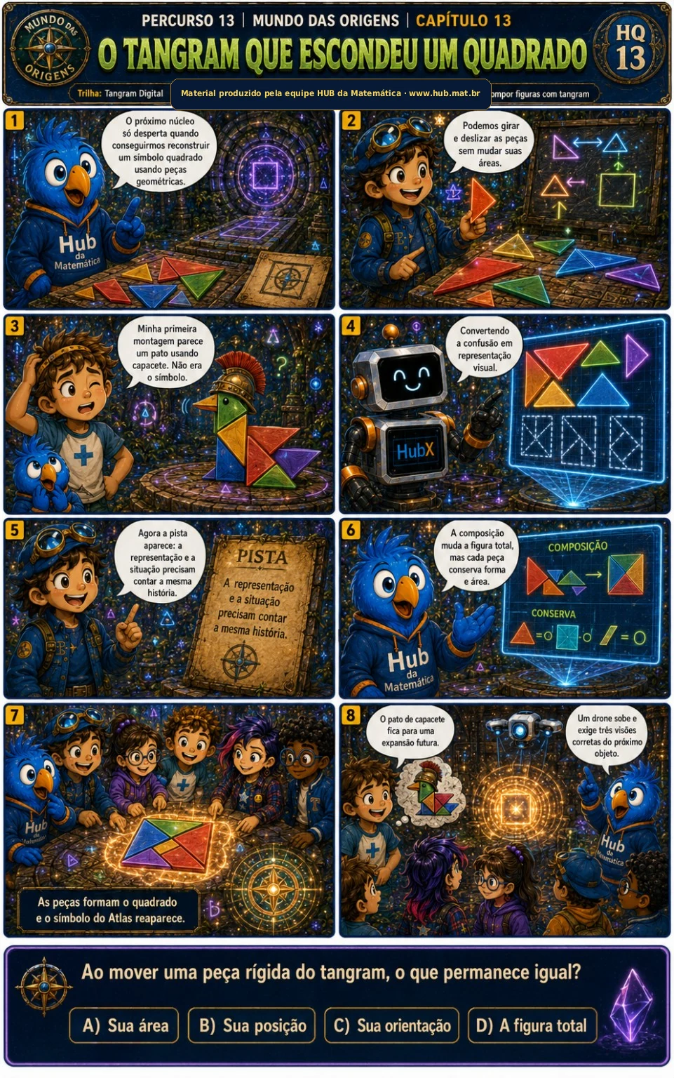 Mini Aventura 13: O Tangram que Escondeu um Quadrado
